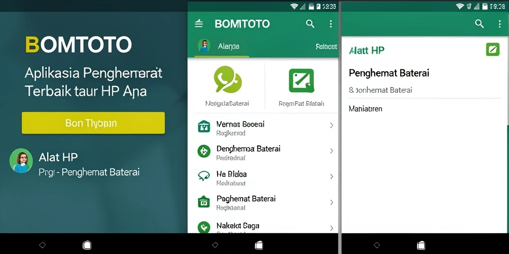 Antarmuka aplikasi BOMTOTO untuk pengelolaan baterai yang efisien.