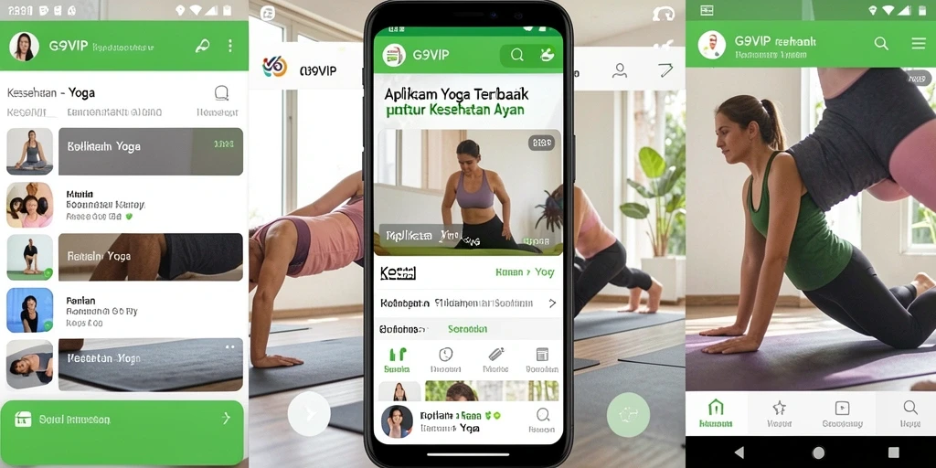 Antarmuka G9VIP yang menarik dengan panduan latihan Yoga.