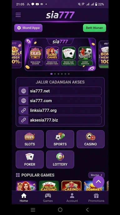 Halaman Link Alternatif sia777 untuk Akses Mudah
